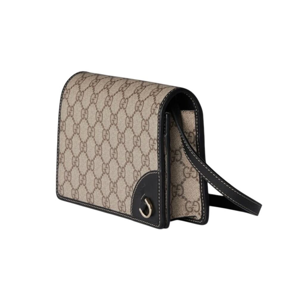 Gucci GG Emblem Wallet with leather strap NWT